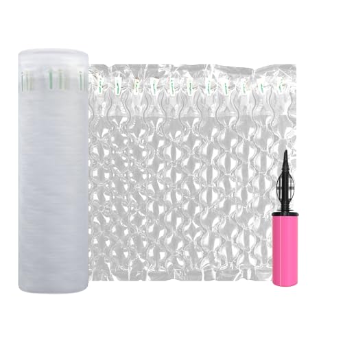 Hijelyn Bubble Cushioning Wrap Roll Inflatable Bottle Shipper Protector Sleeve, Air Pillows for Shipping Large Size Air Bubbles Packing Supplies for Fragile Items Recyclable Packaging Material 12