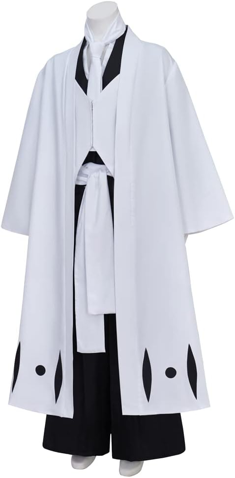 MelangCos Men's Hirako Shinji Cosplay Costume Toshiro Hitsugaya Uniform Halloween Outfit