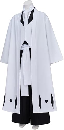 Miniatura 2 de MelangCos Disfraz de Hirako Shinji para hombre, uniforme de Toshiro Hitsugaya, disfraz de Halloween