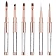 6 Stücke Nagel Pinsel mit Deckel für Nägel, UV-Gel, Acryl,Nagel pinsel, Nagelgel Pinsel,Pinselset Teilig für Nailart