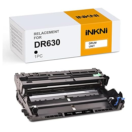 InkNI DR630 Compatible Drum Unit Replacement for Brother DR630 DR-630 for MFC-L2700DW HL-L2380DW DCP-L2540DW MFC-L2740DW MFC-L2705DW HL-L2340DW HL-L2300D HL-L2360DW HL-L2320D Printer (Black,1-Pack)