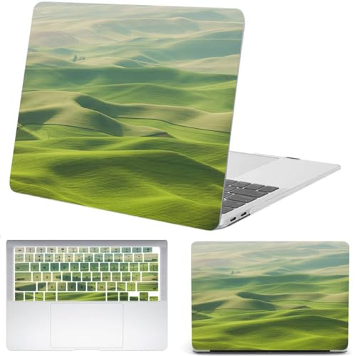Funda MacBook Pro 14 carcasa rígida verde pradera con protector de teclado M1 a M5 A3434