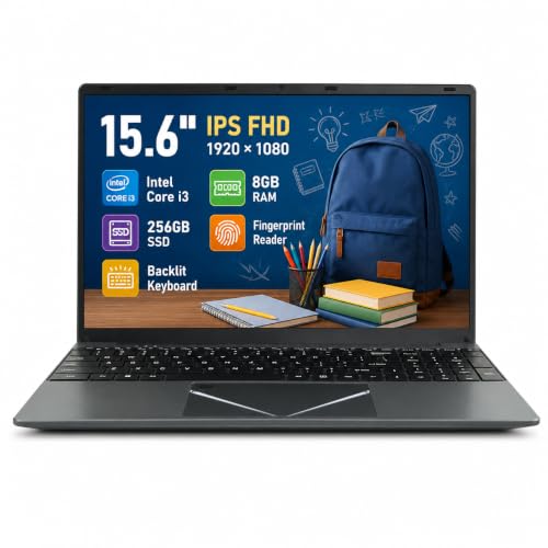 LPNAWZ 15.6" Student Laptop Computer, Core i3, 8GB RAM, 256GB SSD