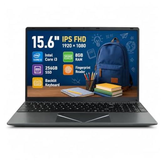 LPNAWZ 15.6" Student Laptop Computer, Core i3, 8GB RAM, 256GB SSD