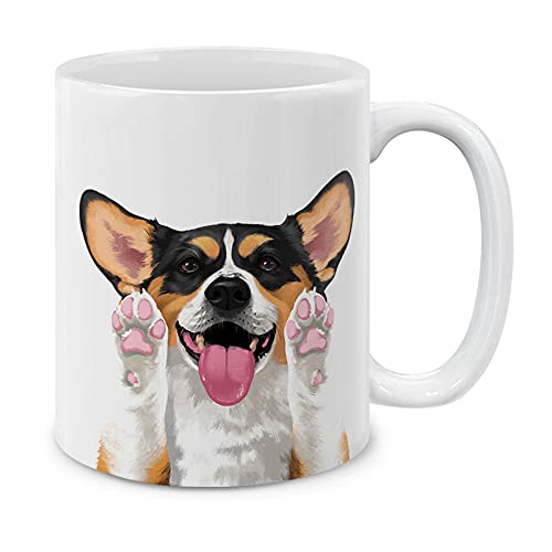 MUGBREW Cute Black Tan Pembroke Welsh Corgi Dog Full Portrait Cer...
