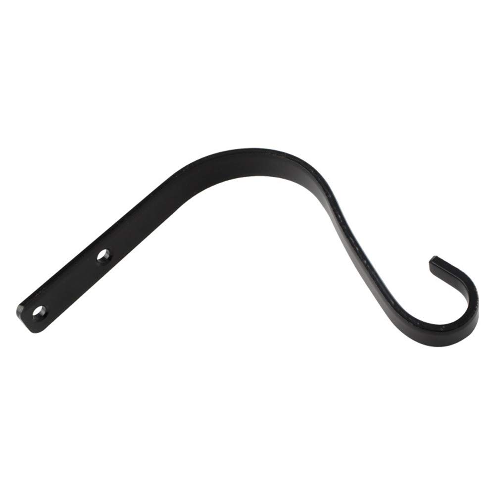 Schmiedeeiserne Wandhaken – 4er Set, Schwarz, Für Pflanzenkörbe, Laternen & Deko