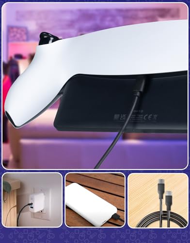 Image of Accessories Bundle designed for playstation Portal Case and Screen Protector Headphones Grip Case charge cable thumb grip and more enabling enhanced remote game play White Gift box Edition