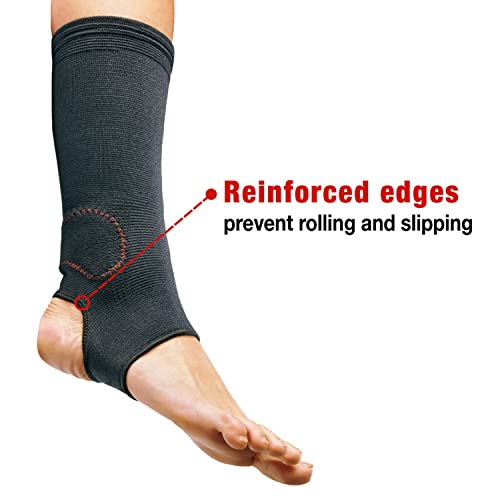 Ace Brand Compression Ankle Support, Small/Medium, Black, 1/Pack #TOP4