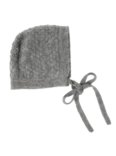 Inca Fashions Textured Knit Alpaca Unisex Baby Bonnet – Soft, Warm & Hypoallergenic (US, Age, 0 Months, 12 Months, Suitable for Babies up to 1 Year (or 18 Months depending on Size)., Dove Grey)