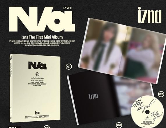 IZNA-N/A 1st Mini Album -Photobook Ver (SET 2Pcs) : CD+Photocard+All Components+New Sealed Album + Extra Photocards