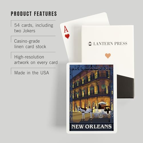 Lantern Press Cartas Poker Tamaño Estándar 52 Naipes miniatura 3