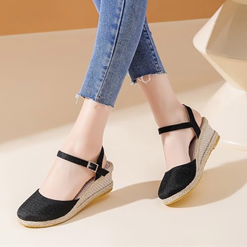 Sandales d'été à talons compensés confortables contre la transpiration - 3