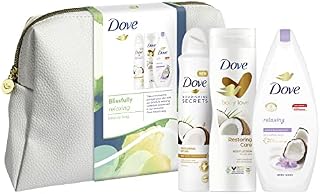 Dove Blissfully Relaxing Beauty Bag Gift Set including Body Wash, Body Lotion & Dove Deodorant Women's 3 piece gift for her