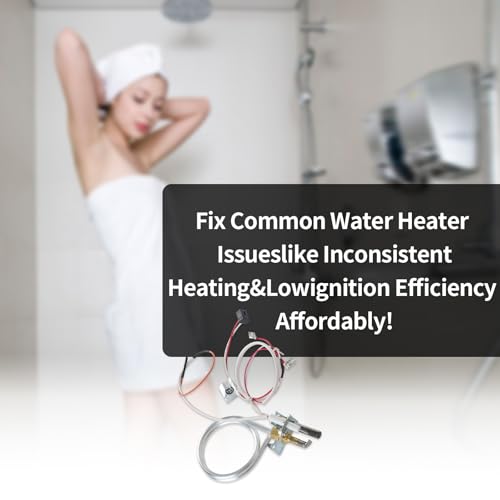 Upgraded 100112330 Water Heater Pilot Assembly,Compatible with 300 301 Series Whirlpool,Fit for A.O.Smith, American, State, Kenmore, Reliance,Replace 9007876 9007877 Thermopile Assembly