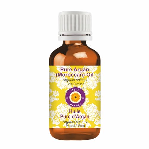 Deve Herbes Pure Argan (Marocchino) Oil (Argania Spinosa) 100% Grado Terapeutico Naturale Spremuto A Freddo 15Ml (0.50 Oz)-image