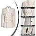Men's Suits 2 Piece Linen Suit Set Slim Fit Casual Suits for Men Beige Suit for Beach Wedding Double Breasted Prom Tuxedo XL