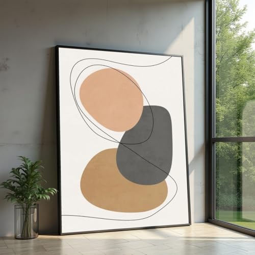 Toile abstraite de qualité supérieure avec cadre intérieur moderne