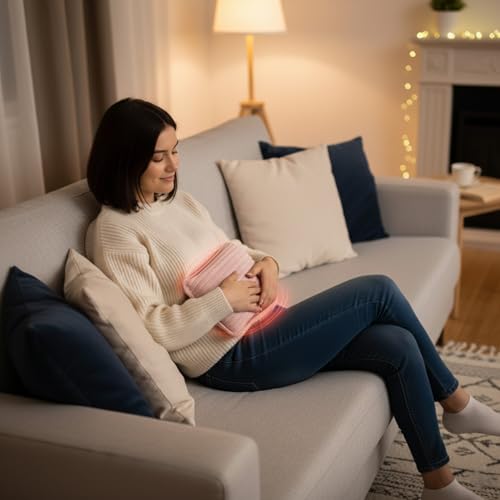 Leiveste-Borsa Acqua Calda Elettrica In Velluto, Scaldino Elettrico Ricaricabile Morbido Per Mani E Corpo –,Boule Acqua Calda Per Dolori Mestruali, Inverno E Relax (Rosa) - 2