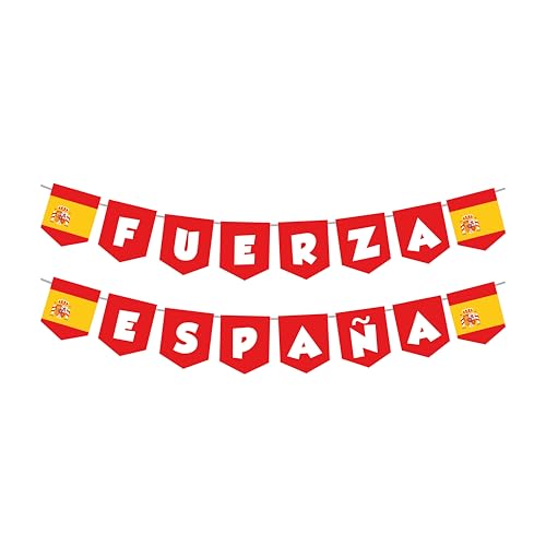 Guirnalda de Banderines Mundial 2026 España, 12,5 x 15 cm, Papel Couché 200g (Guirnalda de Banderines España)