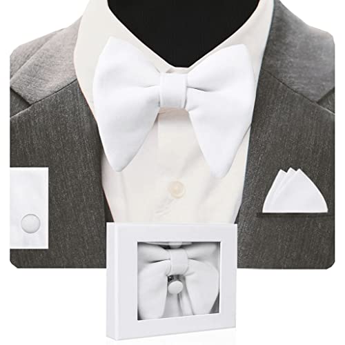 Set de corbata de moño de terciopelo para hombre