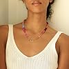 KELORIS PATH Beaded Gemstone Necklaces for Women, Boho Colorful Bead Choker Necklace, Natural Stone Handmade Summer Jewelry for Beach (Passionate) #3