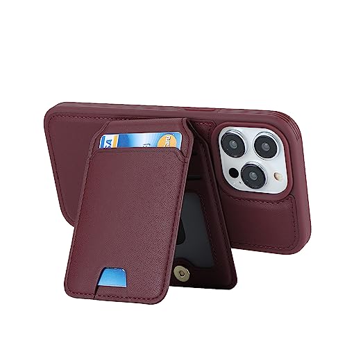 Étui portefeuille iPhone 13 Pro Max rouge vin idéal pour vos sorties
