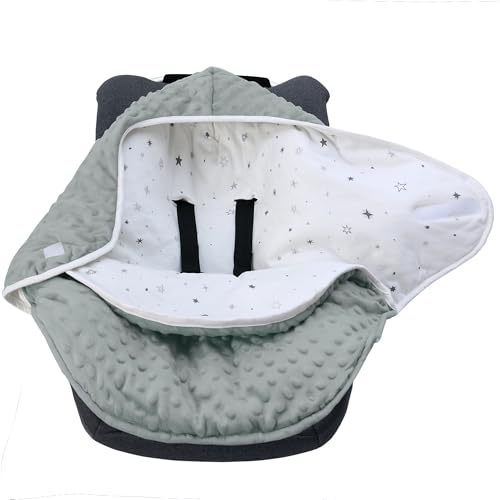 winter baby swaddle blanket wrap for car seat newborn Cotton 0-3 Months 0-12 Months for Boys Girls Universal (Star, 0-12 Months)