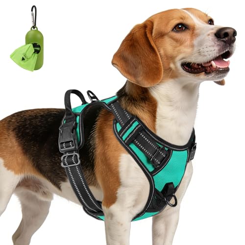 Joytale No Pull Dog Harness Medium Sized Dog, Reflective Pet Vest with Front Clip, Adjustable Soft...