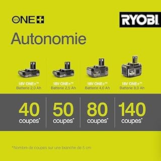 RYOBI - Élagueur sur Perche 18V ONE+ OPP1820 – Lame 20 cm, Manche Télescopique jusqu’à 3 m, Lubrification Auto – Taille Sûre des Branches Hautes – Batterie Non Incluse