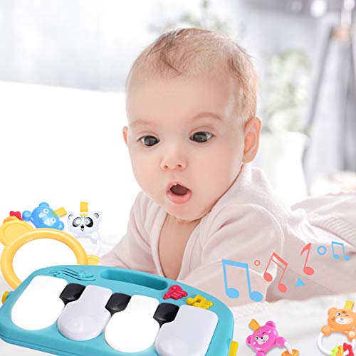 Baby Gym Baby Play Mat, Kick and Play Piano Gym with 5 Infant Learning Sensory Baby Toys, Musical Toys As Boy & Girl Gifts for Newborn Baby 0 to 3 6 9 12 Months, Intended for Baby Shower, Christmas - Thumbnail 7
