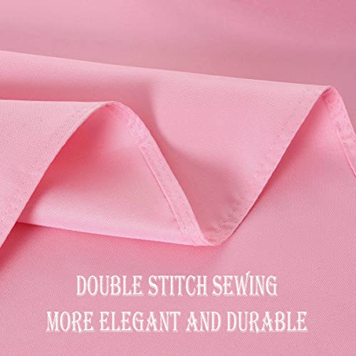 KAIPHO Pink Square Tablecloth Waterproof Stain Resistant Wrinkle Free Table Cloth 210GSM Polyester Wipeable Table Cover for Party, Banquet, Indoor and Outdoor use - Rectangle/Rectangular, 60 x 60 inch by KAIPHO - Used condition - Image 3