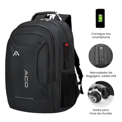 Mochila Grande Reforçada Masculina Feminina Executiva Para Notebook Bolsa Anti Furto Impermeável Esc
