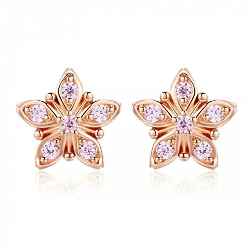 Fleur rose cerise boucles d'oreilles de mariage pour un éclat unique