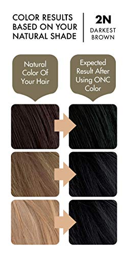 Onc Naturalcolors (2N Darkest Brown) 4 Fl. Oz. (120 Ml) Heat Activated Healthier Permanent Hair Dye With Certified Organic Ingredients, Ammonia Free, Vegan Friendly, 100% Gray Coverage #TOP6