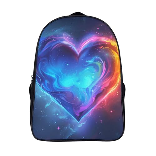 Sac à dos en forme de cœur pour enfants - Sac d'école 3D rose pour la maternelle 40x28x16 cm