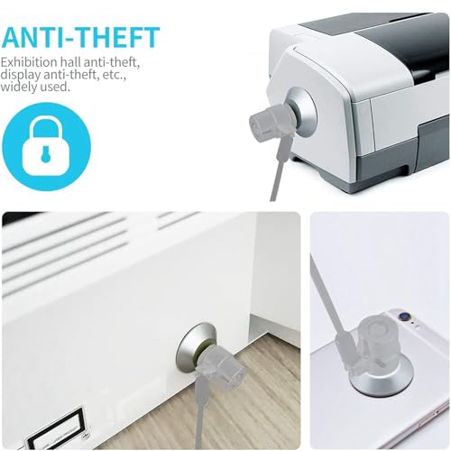 Placa de seguridad adhesiva con ranura para cables de bloqueo de pantallas y portátiles 2