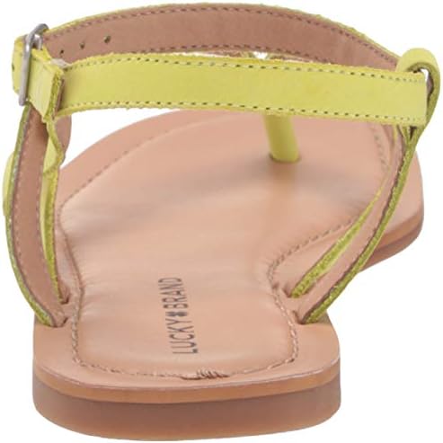 Lucky Brand Women's BYLEE Flat Sandal, Wild Lime, 5.5 | Image 2