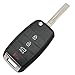4 Buttons Folding Replacement Key Fob Cover Case fit for Kia 2014-2020 Optima Sorento Sportage Rio Soul 2018 Forte Carens Keyless Entry Key Fob Shell (1)