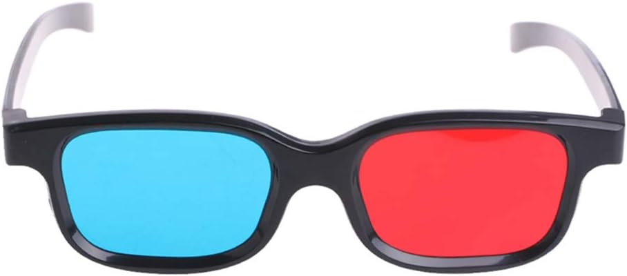 Docooler Universal 3D Glasses Black Frame Red Blue Eyeglasses Cyan Anaglyph 0.2mm ABS Glasses For Movie Game DVD