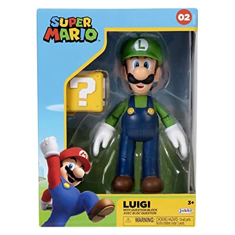 Nintendo Super Mario Luigi Action Figure in Collector's Box Cover