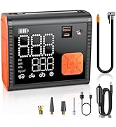 ZUZEE Tire Inflator Portable Air Compressor, 150 PSI Dual Cylinder 3X Faster Portable tire inflat...