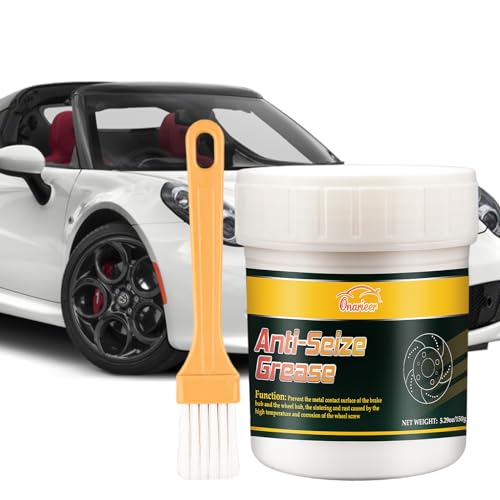 Anti Seize Lubricant 5.29 oz, Premium Anti Seize Grease Lubricant Cleaner with Brush Prevent Seizing, Galling, Corrosion, Extend Component Lifespan Automotive Copper Anti Seize Grease
