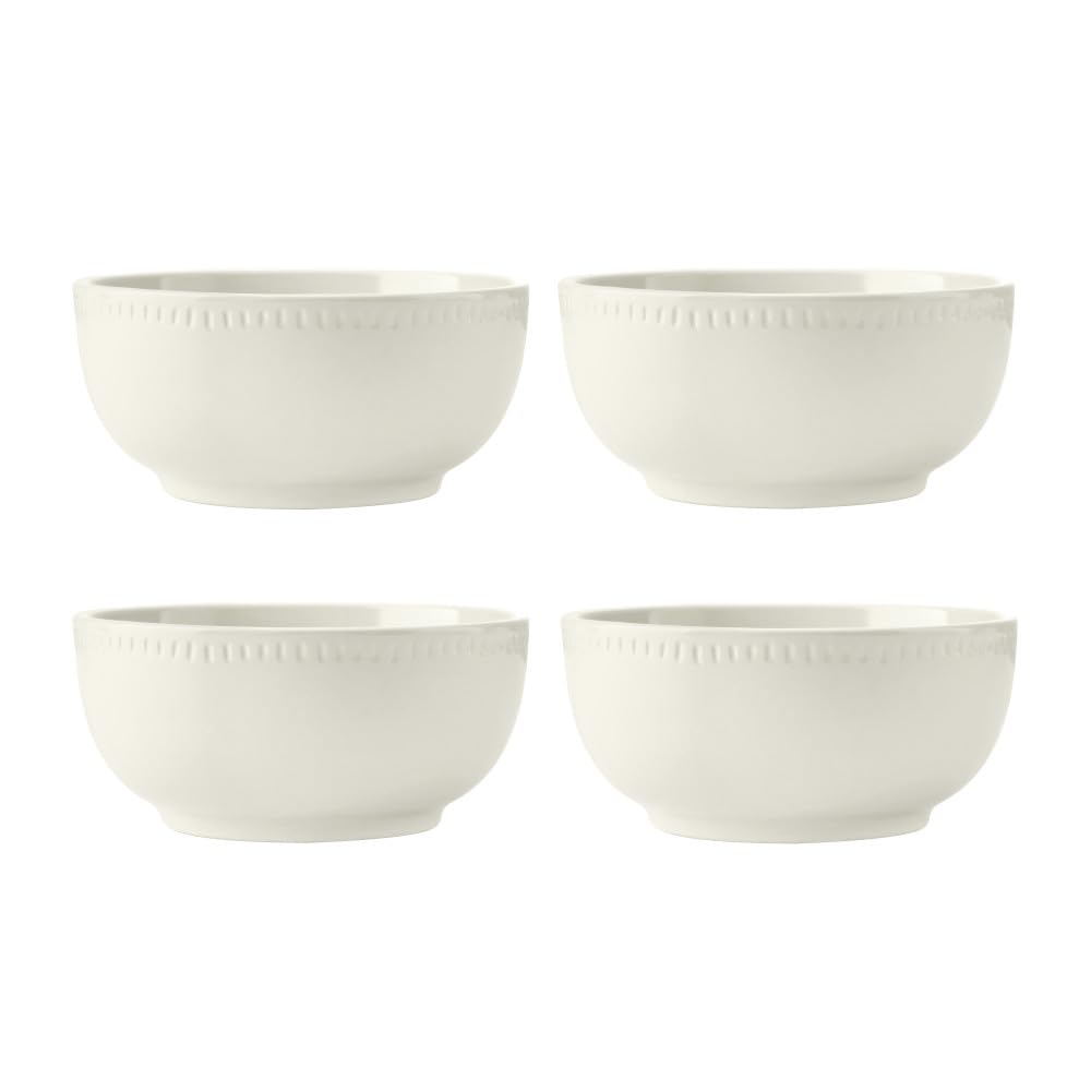 Mikasa Cranborne Set Of 4 Cream Stoneware Cereal Bowls