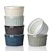 Dowan Pirottini per Soufflé, 240 ML Stampi per Souffle in Porcellana Ciotole per Souffle, Creme Brulee, Ramekins da Forno, Set di 6, Colorati