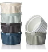 DOWAN Ramekins 4 oz Oven Safe - Creme Brulee Ramekins for Baking, Porcelain Ramekins Oven Safe, C...
