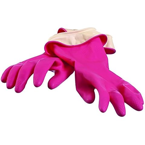 Casabella Premium Waterblock Reusable Household Cleaning Gloves, Medium Cover