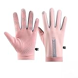 WFGKPXC 手袋 防寒 防水 春冬スポーツ 保温 女性 水かけ 防止自転車 乗り防風 防寒 タッチパネル 耐磨耗 防寒保温 通気性持ち 滑り止め ピンク [並行輸入品]