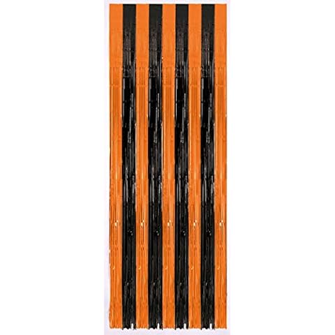 Amscan Orange & Black Metallic Door Curtain Cover