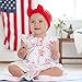 BABYGIZ Baby Girl Headbands-Infant,Toddler Cotton Handmade Hairbands with Bows Child Hair Accessories (Red)