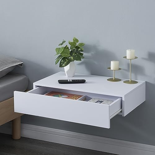 [en.casa] Mensola con Cassetto Consolle da Parete Mensola da Muro